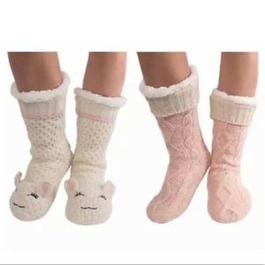 Jane & Bleecker 2 Pair Slipper Socks